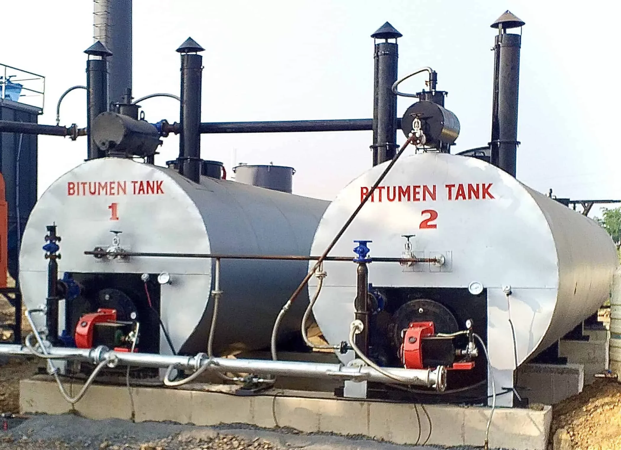 direct heating bitumen tank