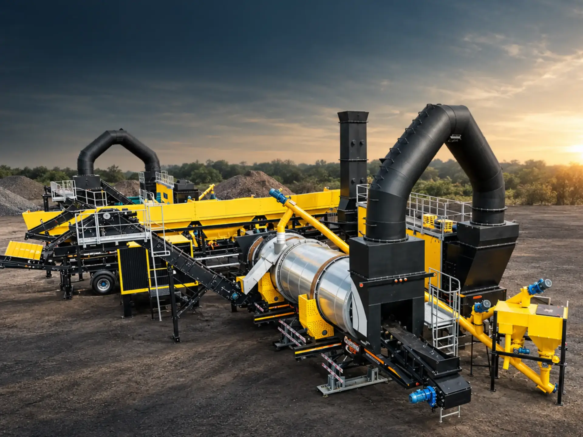 counter flow drum mix plant